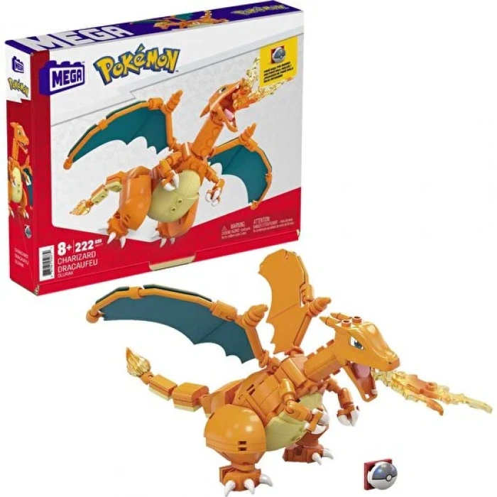 MEGA Pokémon Charizard Figürü, 8 yaş ve üzeri, GWY77