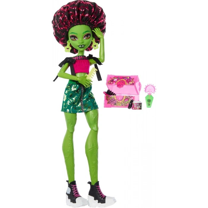 Monster Hıgh® Güzellik Sırları™ Venus Mcflytrap™ Bebek ve 13 Gerçekçi Aksesuar JHK45