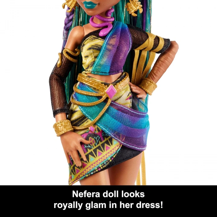 Monster High Mumya Elbisesiyle Nefera de Nile Bebek JDR48