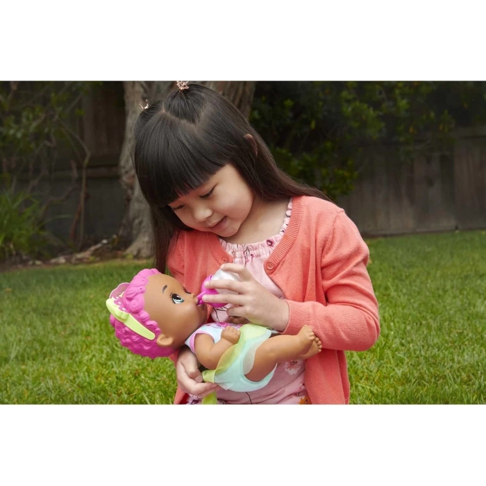 My Garden Baby Yavru Kedi Bebeğimin Bakım Zamanı - Pembe Saçlı Bebek (30 cm),bebek bezi, önlüğü, biberonu ve aksesuarlarıyla, 3 yaş ve üzeri HHL21