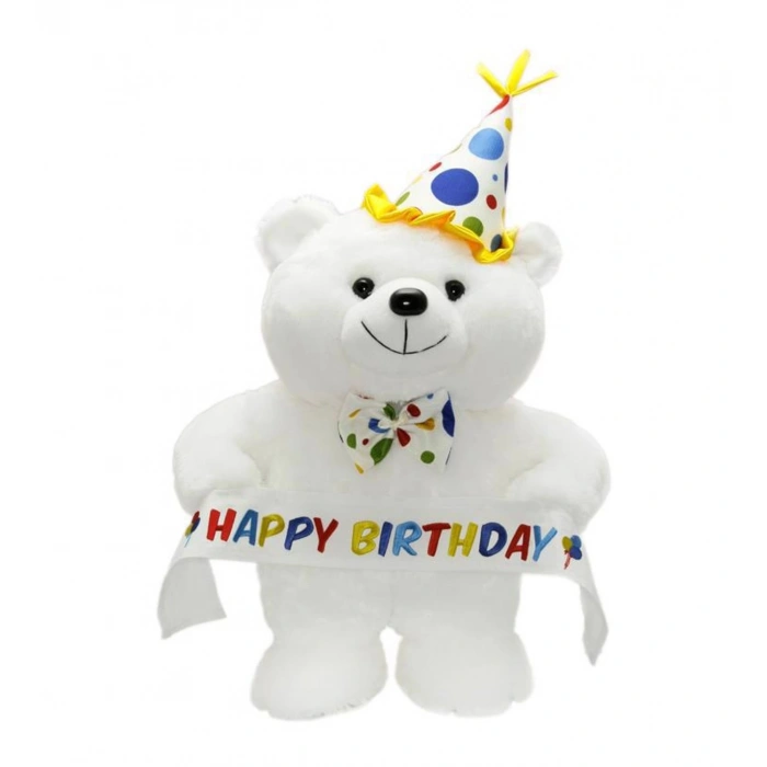 Neco Peluş Papyonlu Happy Birthday Ayı 45 cm