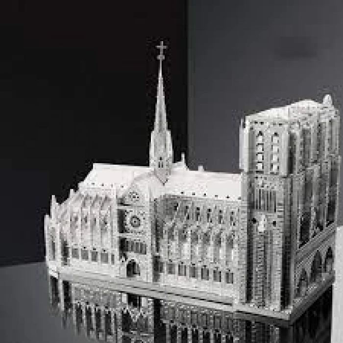 NOTRE DAME PARİS 3D Metal Maket Bulmaca Puzzle modeli kitleri DIY 14+ Yaş 117+ parça