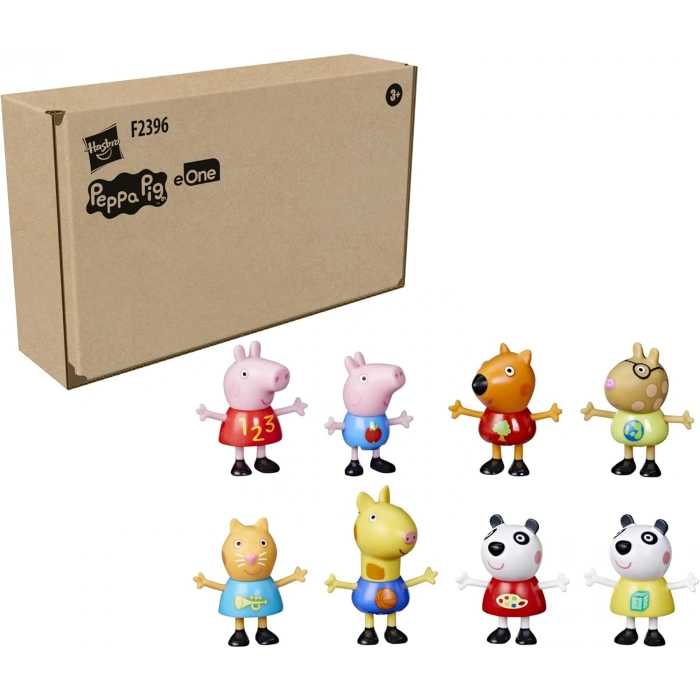 Peppa Pig 8 Figürlü Paket, Peppa ve George Pig, Peggi Panda, Mollie Mieze ve Daha Fazlası, 3 Yaş ve Üstü Çocuklar