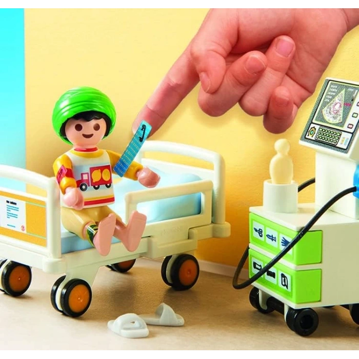 Playmobil 70192 Şehir Hayatı Çocuk Hastanesi Odası, eğitici oyuncak, eğlenceli yaratıcı rol yapma, oyun seti 4 yaş ve üzeri çocuklar için uygundur
