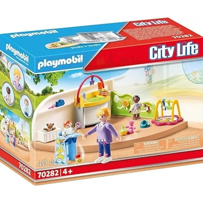 Playmobil 70282 Şehir Hayatı Ana Okulu Yürümeye Başlayan Çocuk Odası, eğitici oyuncak, eğlenceli, yaratıcı rol yapma, oyun seti