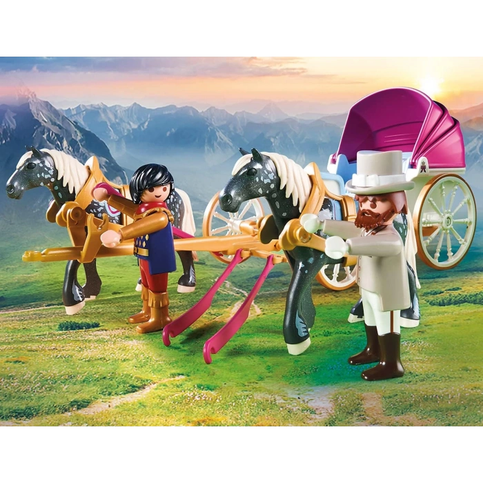 Playmobil 70449 At Arabalı Prenses, prensler ve prensesler için büyülü dünya, eğlenceli, yaratıcı rol yapma, oyun seti, 4 yaş ve üzeri çocuklar için uygundur