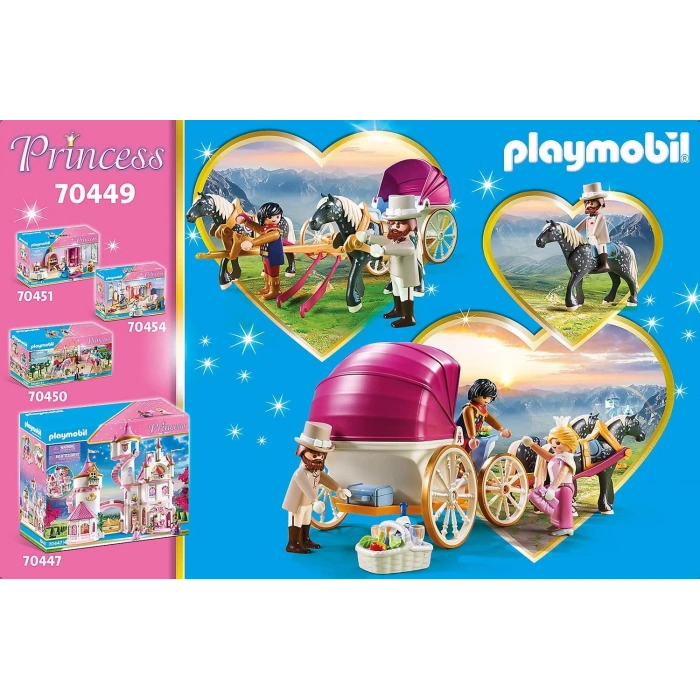 Playmobil 70449 At Arabalı Prenses, prensler ve prensesler için büyülü dünya, eğlenceli, yaratıcı rol yapma, oyun seti, 4 yaş ve üzeri çocuklar için uygundur