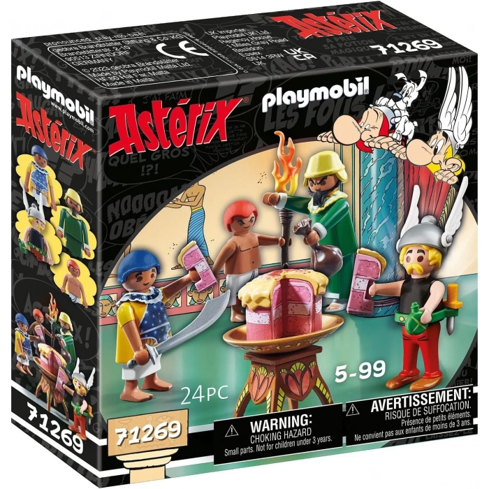 PLAYMOBIL Asterix 71269 Pyradonisin zehirli pastası, Asterix, Kleopatra’nın çeşnicisi ve Pyradonis ve yardımcısı Schraubzieris, 5 yaşından büyük çocuklar için oyuncak