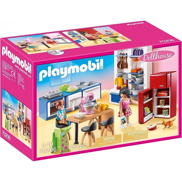 Playmobıl Dollhouse 70206 Aile Mutfağı, 4 Yaş ve Üstü