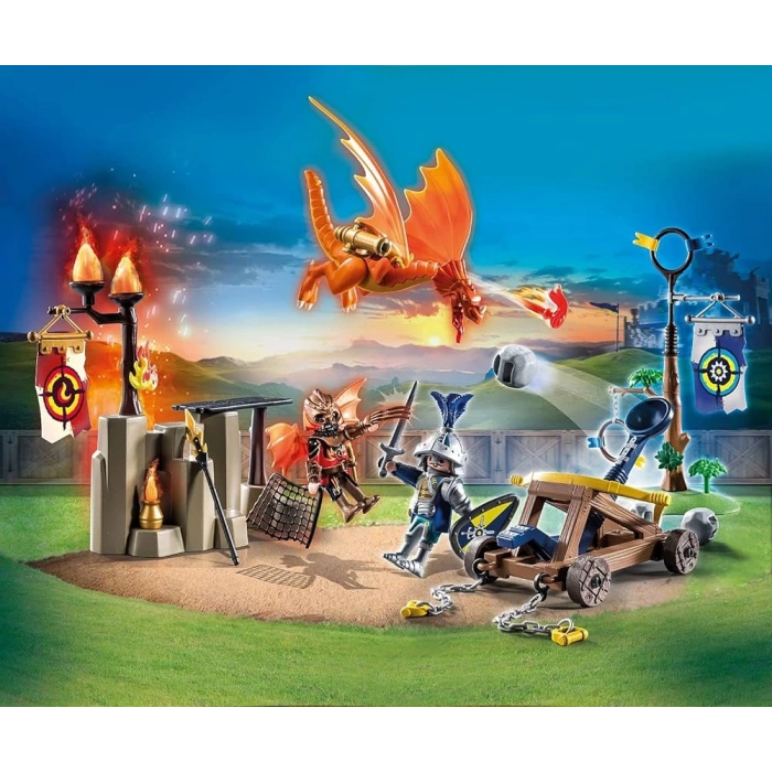 PLAYMOBIL Novelmore 71210 Novelmore ve Burnham Raiders - Turnuva sahası, 4 yaşından büyük çocuklar için oyuncak