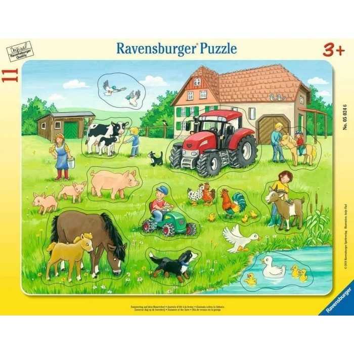 Ravensburger 50246 11 Parçalı Büyük Çerçeveli Puzzle Köyde Yaz