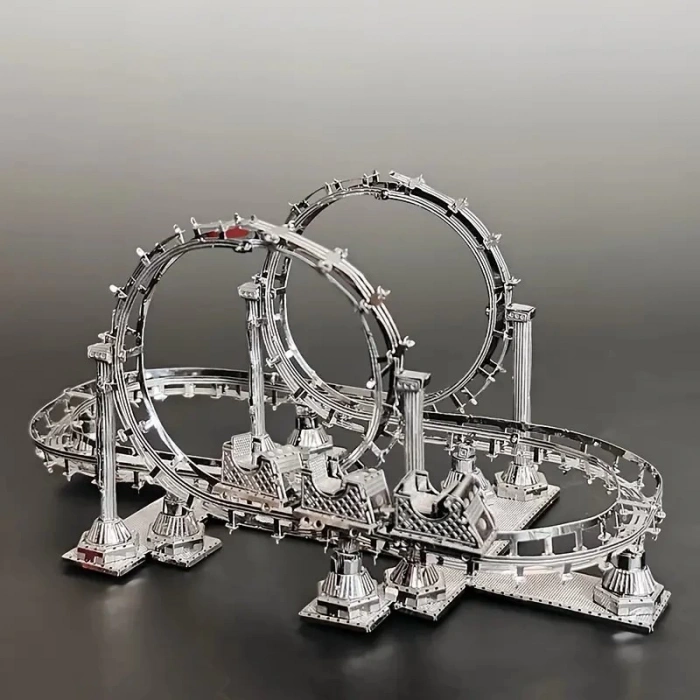 Roller Coaster 3D Metal Maket Bulmaca Puzzle modeli kitleri DIY 14+ Yaş 80 Parça