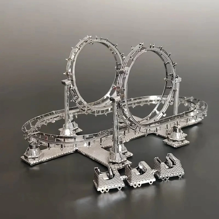 Roller Coaster 3D Metal Maket Bulmaca Puzzle modeli kitleri DIY 14+ Yaş 80 Parça