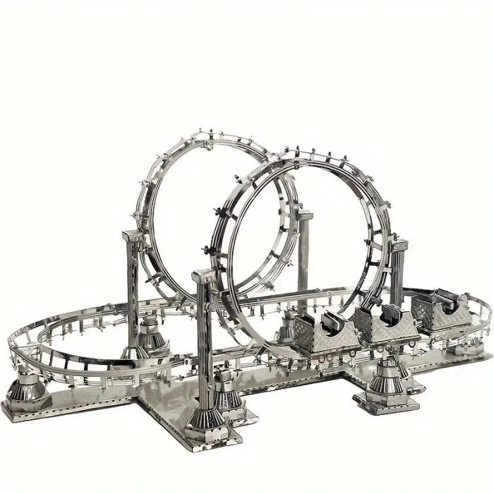 Roller Coaster 3D Metal Maket Bulmaca Puzzle modeli kitleri DIY 14+ Yaş 80 Parça