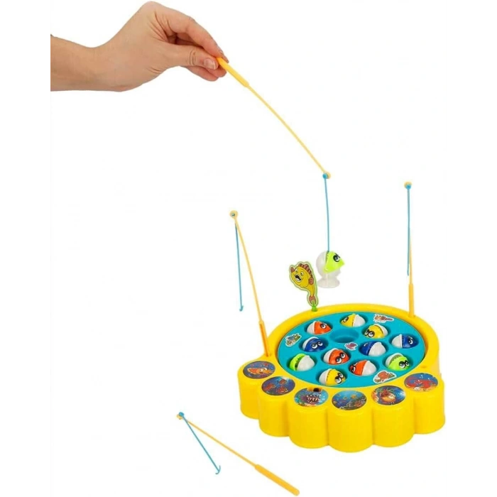 Sunman Sun-Rst-Svb-Balik Olta Tutma Oyun Seti Dönen Mekanizma 18Prç.Sesli B/O Kutulu