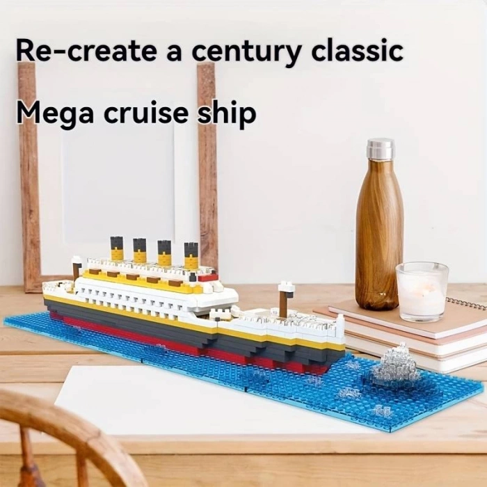 Titanic 3D Lego Micro Parçalar Küçük Boy 418 Parça 12+ YAŞ Puzzle Tekne Gemi Hediye