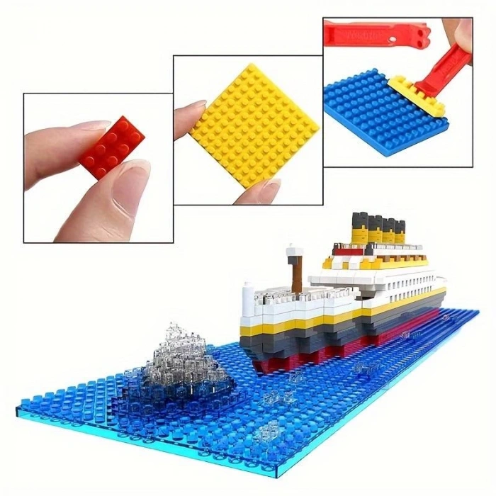 Titanic 3D Lego Micro Parçalar Küçük Boy 418 Parça 12+ YAŞ Puzzle Tekne Gemi Hediye