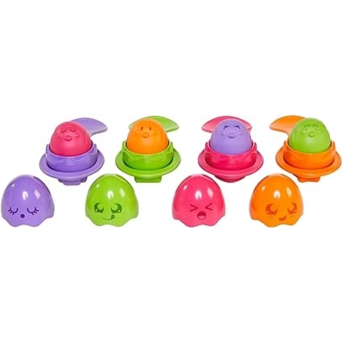 TOMY E73082 Toomies Hide and Squeak Yumurta ve Kaşık Set, Çok Renkli