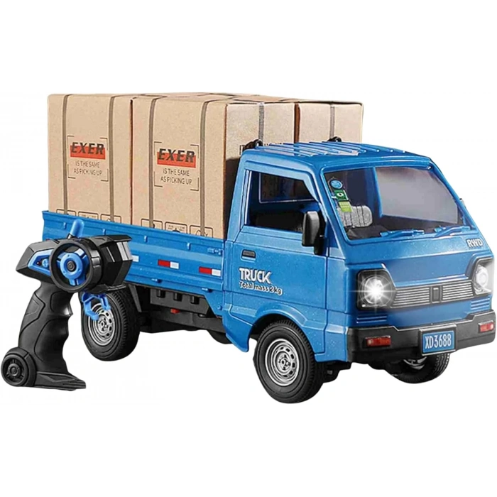 Uzaktan Kumandalı 2.4 Ghz RC Kamyonet Yük Taşıma Aracı Kapıları Açılabilen Sesli Işıklı Şarjlı