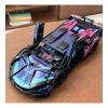 565 parça Cyberpunk Mor Cool 1:14 Ölçekli Spor Araba Yapı Blokları Seti 3D Montaj Modeli Kiti, Gençler & Yetişkinler İçin Mükemmel Hediye 6 + yaş