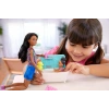 Barbie Bebek Bakıcısı Bebeği Minik Bebekler ve Banyo Aksesuarları Oyun Seti FXH06