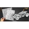 Adaletin Şafağı Batmobile 3D Metal Maket Bulmaca Puzzle modeli kitleri DIY 14+ Yaş 64+ parça