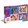 Clementoni 21517 Disney Princess  4 in 1 Super Color Puzzle