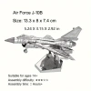 DIY 3D Metal Puzzle Bulmaca Air Force J-10B Savaş Uçak 43 Parça 14+ yaş üstü Hediyelik model