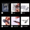 DIY 3D Metal Puzzle Bulmaca Air Force J-10B Savaş Uçak 43 Parça 14+ yaş üstü Hediyelik model