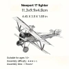 DIY 3D Metal Puzzle Bulmaca Newpiort 17 Fighter Uçak 46 Parça 14+ yaş üstü Hediyelik