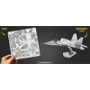 DIY 3D Metal Puzzle F22 Raptor Savaş Uçağı Hediyelik Maket 14+ Yaş