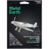 DIY 3D Metal Puzzle Supermarine spitfire Uçak 27 Parça Hediyelik Maket 14+yaş