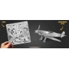 DIY 3D Metal Puzzle Supermarine spitfire Uçak 27 Parça Hediyelik Maket 14+yaş