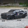 BMW E30 Drift Araba 4x4 Uzaktan Kumandalı Araba 2.4GHz Şarjlı LED Işıklı 15 Km Hız Araba (Siyah)