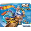 Hot Wheels Renk Değiştiren Araçlar Sharky Oyun Seti - Köpek Balığı Temalı, Havuz, Su Tankı ve 1 Adet Araba Dahil - BGK04