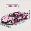 Lamborghini Sian 1:14 BUILDING BLOKS 1280 Parça Spor Araba Yapı Blokları 6+ Yaş Gençler & Yetişkinler İçin Mükemmel Hediye