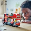 LEGO City Kırmızı İki Katlı Gezi Otobüsü 60407 – 7 Yaş ve Üzeri Kız ve Erkek Çocuklar için Yılbaşı Hediyesi Fikri, 4 Minifigür ve 1 Bebek Figürü İçeren Yaratıcı Oyuncak Yapım Seti (384 Parça)