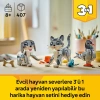 LEGO Creator 3’ü 1 Arada Oyunbaz Kedi 31163-8 Yaş ve Üzeri Çocuklar için Köpek veya Güvercin Figürüne Dönüşebilen Oyuncak Yapım Seti, Doğum Günü Hediyesi (407 Parça)