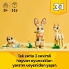 LEGO Creator 3’ü 1 Arada Sevimli Tavşan 31162-8 Yaş ve Üzeri Çocuklar için Lama ve Fok Figürüne Dönüşebilen Yaratıcı Oyuncak Yapım Seti, Doğum Günü Hediyesi (326 Parça)