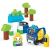 Mega Bloks Doğa Dostu Otobüs Seti, yürüme çağındaki çocuklar için yapı oyuncakları HDX90