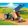 Playmobil Country 71249 Römorklu Traktör, Taşıma Kutuları Dahil, Organik Çiftlik İçin Yeşil Traktör, 4 Yaşından Büyük Çocuklar İçin Sürdürülebilir Oyuncak