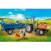 Playmobil Country 71249 Römorklu Traktör, Taşıma Kutuları Dahil, Organik Çiftlik İçin Yeşil Traktör, 4 Yaşından Büyük Çocuklar İçin Sürdürülebilir Oyuncak