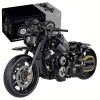 Teknik Motosiklet Yapım Seti 586 parça 1:8 Ölçekli Siyah 8+ yaş Model Kiti hediye yapı blok oyuncak seti