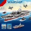 Uçak Gemisi Lego Yapı Blokları Seti 546 Parça 6-8 Yaş Donanma Savaş Gemisi Modeli Kit