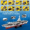 Uçak Gemisi Lego Yapı Blokları Seti 546 Parça 6-8 Yaş Donanma Savaş Gemisi Modeli Kit