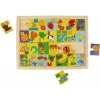 WOODY Ahşap Resimli Alfabe Puzzle Eğitici Ve Zeka Geliştiren Oyuncak