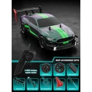 1:14 Hızlı Drift Şarjlı Neon Yeşil 4x4 RC Uzaktan kumandalı Yarış Aracı 35-40 Km/s Hızında Hediyelik Oyuncak