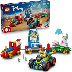 LEGO Disney ve Pixar Oyuncak Hikayesi Kutlama Treni ve RC Araba 43264-4 Yaş ve Üzeri Araba Hayranı Çocuklar için Araba İçeren Oyuncak Yapım Seti, Doğum Günü ve Özel Gün Hediye Fikri (206 Parça)