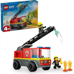LEGO City Merdivenli İtfaiye Kamyonu 60463-4 Yaş ve Üzeri Çocuklar için Yaratıcı Oyuncak Yapım Seti, Doğum Günü Hediyesi (82 Parça)