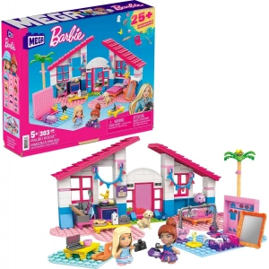 Barbie Mega Construx Barbienin Malibu Evi, 303 Yapı Parçası ve 5 Adet Yapı Zemini Dahil, GWR34